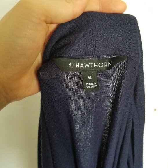 41 Hawthorn Henri Surplice Wrap Ruched Knit Top XS - Picture 8 of 11